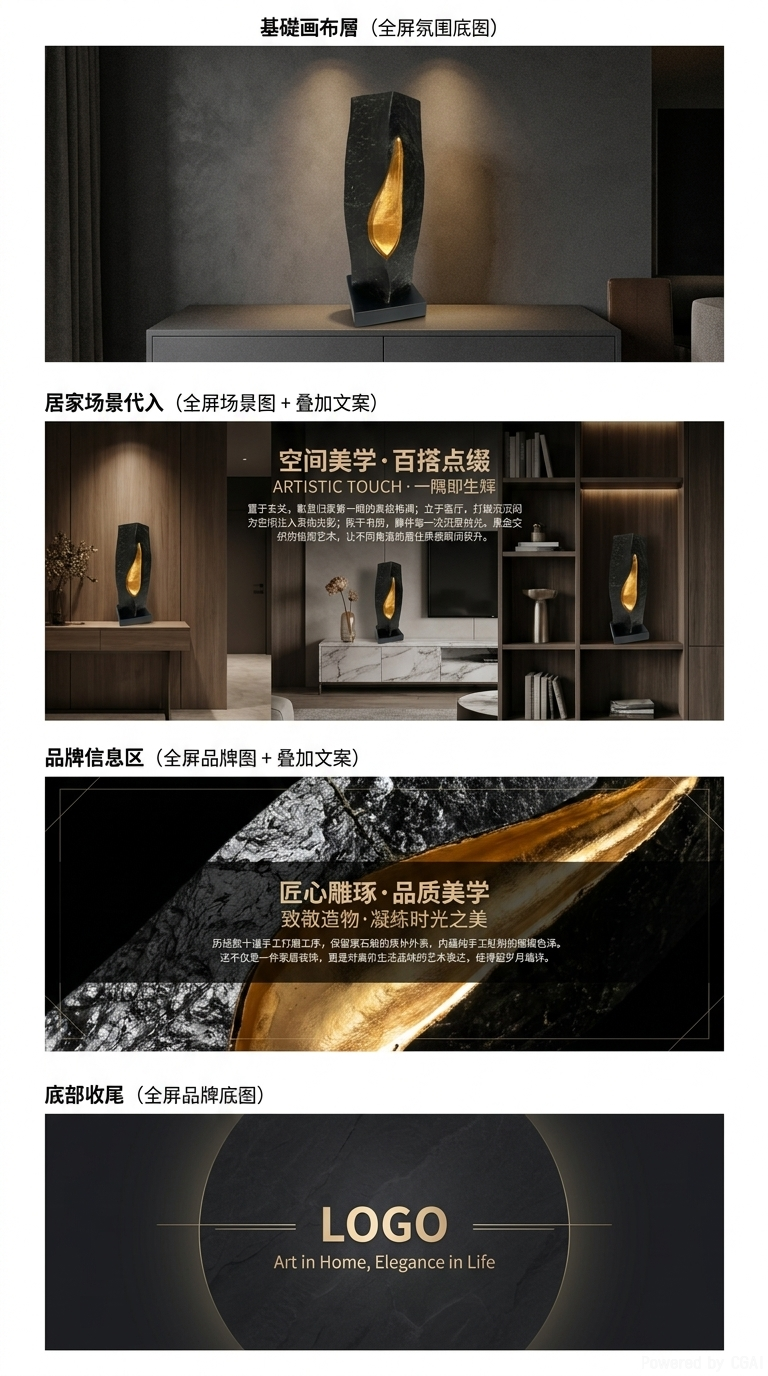 家居工艺摆件雕塑艺术摆件家居装饰品现代简约风格详情3